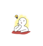 Mr. Sitting Whiteman（個別スタンプ：35）