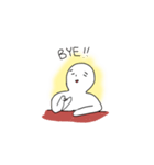 Mr. Sitting Whiteman（個別スタンプ：36）
