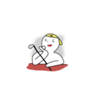 Mr. Sitting Whiteman（個別スタンプ：38）