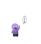紫まつげ（個別スタンプ：15）