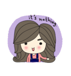 little girl and wavy hair（個別スタンプ：4）