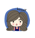 little girl and wavy hair（個別スタンプ：5）