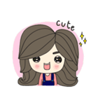 little girl and wavy hair（個別スタンプ：6）