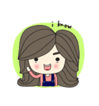 little girl and wavy hair（個別スタンプ：7）