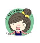 little girl and wavy hair（個別スタンプ：10）