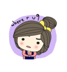 little girl and wavy hair（個別スタンプ：20）