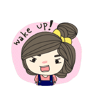 little girl and wavy hair（個別スタンプ：22）