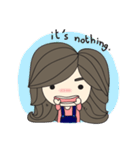 little girl and wavy hair（個別スタンプ：25）