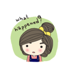 little girl and wavy hair（個別スタンプ：31）