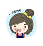 little girl and wavy hair（個別スタンプ：33）