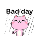 Pink cat kappa(English version)（個別スタンプ：10）
