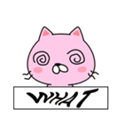 Pink cat kappa(English version)（個別スタンプ：35）