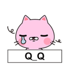 Pink cat kappa(English version)（個別スタンプ：36）