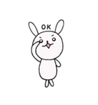 しろうさとくろうさ（個別スタンプ：14）