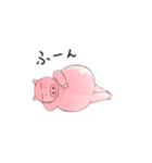 ぼーっとしたブタ（個別スタンプ：14）