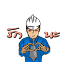 Engineer white hat (V. No background)（個別スタンプ：16）
