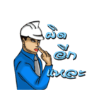 Engineer white hat (V. No background)（個別スタンプ：21）
