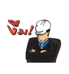 Engineer white hat (V. No background)（個別スタンプ：35）