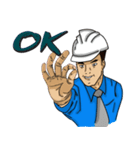 Engineer white hat (V. No background)（個別スタンプ：40）