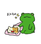 ネコとカエルのスタンプ（個別スタンプ：5）