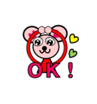 ピンキーくまちゅう（個別スタンプ：1）