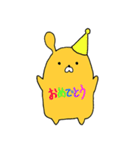 ゆるかわオレンジうさぎ（個別スタンプ：5）