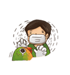 Naughty lovebird in Taiwan（個別スタンプ：5）