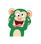 Funny Little Green Monkeys（個別スタンプ：1）