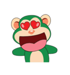 Funny Little Green Monkeys（個別スタンプ：7）