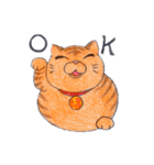 色鉛筆de招き猫（個別スタンプ：13）