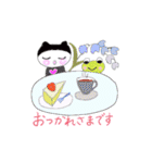 ネコと花のテーマ（個別スタンプ：16）