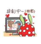 Strawberry matcha bunny's life（個別スタンプ：6）
