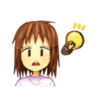 ジト目の女の子（個別スタンプ：5）