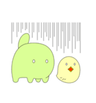 シロオバケとミドリとキイロ（個別スタンプ：8）
