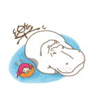 Dou Zi Round and girl iki（個別スタンプ：35）