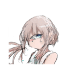 美少女一つめだまスタンプ（個別スタンプ：1）