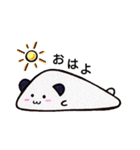 耳だけが黒くなったシロクマちゃん（個別スタンプ：1）