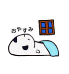耳だけが黒くなったシロクマちゃん（個別スタンプ：3）