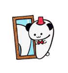 耳だけが黒くなったシロクマちゃん（個別スタンプ：21）