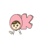 かぶりもの女子の日常（個別スタンプ：1）