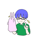 めがね君のパペットスタンプ（個別スタンプ：23）