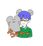 めがね君のパペットスタンプ（個別スタンプ：29）