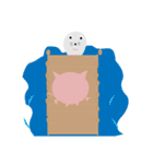 Pigs and seals（個別スタンプ：18）