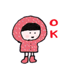 レインコートちゃん（個別スタンプ：3）