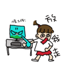 A-chu talking and drawing.（個別スタンプ：15）