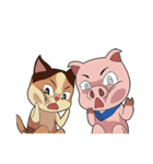 Little Pig with small meow-Interactive2（個別スタンプ：3）