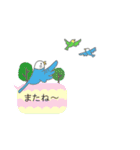 鳥さんと模様のふきだし（個別スタンプ：7）