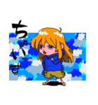 青いパーカーの女の子（個別スタンプ：5）