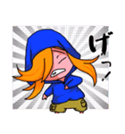 青いパーカーの女の子（個別スタンプ：11）