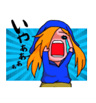 青いパーカーの女の子（個別スタンプ：18）